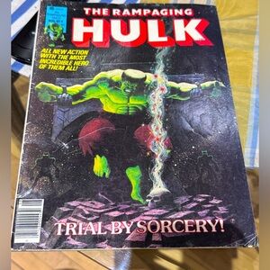 💥🟢 Vintage 1977 The Rampaging Hulk Comic Book – First Edition 🟢💥 Classic Gem